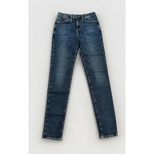 Outland Jeans Womens Size 24 Tall Denim Lucy True Blue High-Rise Relaxed-Skinny